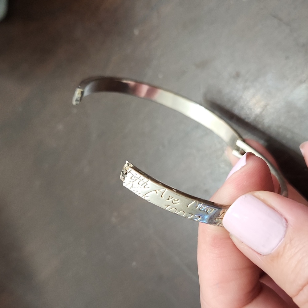 Tiffany & Co 1997 Script Sterling Bangle Bracelet View 4